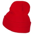 thumbnail image 2 of Cat Eyes Embroidered Long Beanie - Red OSFM, 2 of 5