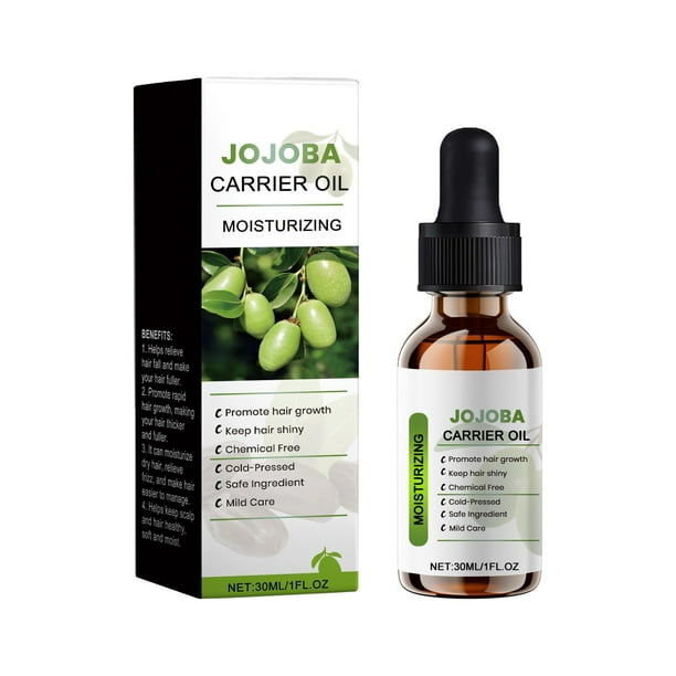 Autorización Aceite esencial Mainstay Jojoba Oil, aceite hidratante para rostro, cabello, piel y uñas, aceite de jojoba orgánico de primera calidad para piel y cabello, aceite antienvejecimient