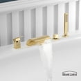 thumbnail image 2 of Boyel Living Single-Handle Tub Deck Mount Roman Tub Faucet with Hand Shower and Water Suply Hose in Brushed Gold, 2 of 8