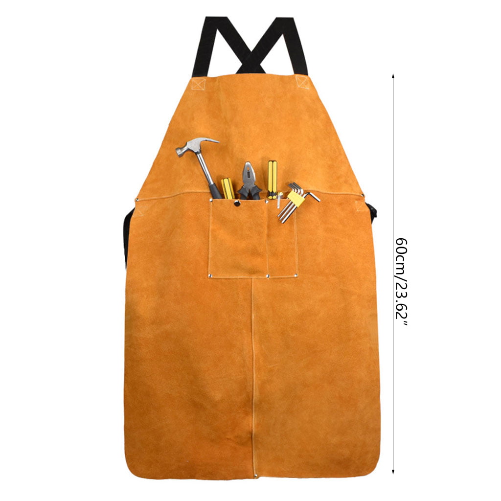 Leather Welding Work Apron Heat Flame Resistant Protective For Blacksmith New 