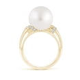 thumbnail image 2 of ANGARA South Sea Cultured Pearl Ring with Pave-Set Diamonds in 14K Yellow Gold for Women | June Birthstone, Birthday, Anniversary, Jewelry Gift for Women | Pearl Ring, 2 of 8
