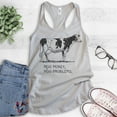 thumbnail image 2 of Moo Money Moo Problems Cow Tank Top, Ladies Racerback Tank Top, Farm Animal Tank, Cute Cow Tank, Silver Gray, X-Large, 2 of 3