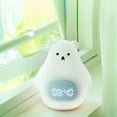 thumbnail image 3 of Precioso reloj despertador de silicona con forma de oso y luz nocturna para niños, suave, 3 horas de carga. Luz natural, 3 of 8