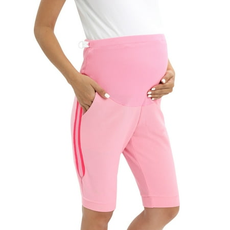 

Women s Maternity Capri Pants Over The Belly Pregnancy Lounge Pants Joggers with Pockets