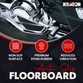 thumbnail image 2 of Krator Motorcycle Mini Floorboards, Compatible With Harley Davidson Models, 360 Degree Adjustable, Chrome, Harley Foot Pegs, Front Rider Rear Passenger Footboards, Motorcycle Accessories, 2 of 8