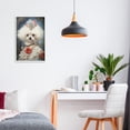 thumbnail image 3 of Stupell Industries Contemporary Bichon Frise Victorian Era White Framed Giclee Art, 12 x 18, by Wumples, 3 of 7