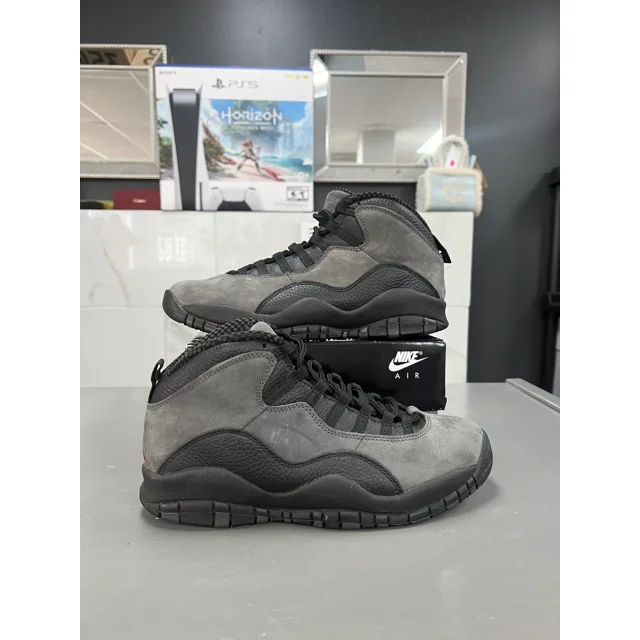 Ni - ke Size 9 Ni - ke Air Jordan 10 Retro Shadow Grey True Red Black 310805-002