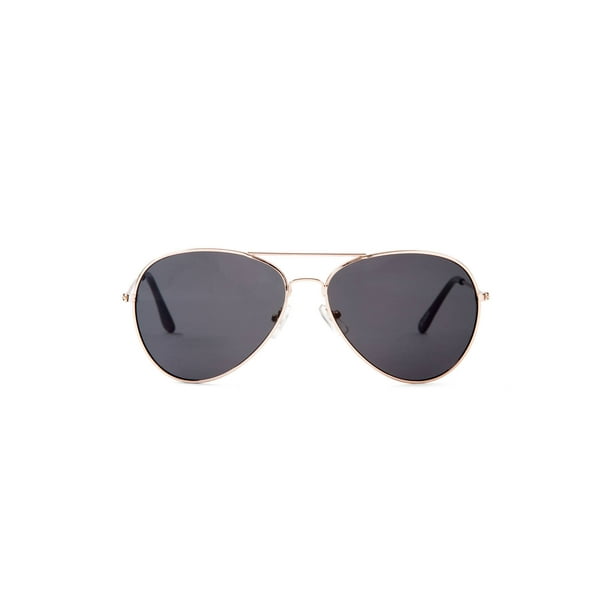 Aviator Black Lens Gold Frame Sunglasses 