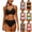 Style2-Black girl swimsuits, variant on Mceream Girls' 2 Piece Ditsy Floral Print Knot Front Ruched Triangle Bikini Swimsuit High Waisted V Neck Adjustable Spaghetti Straps Bathing Suit 5-16 Years
