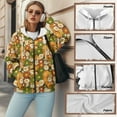 thumbnail image 6 of FOR U DESIGNS Hippie Flower Zip Up Hoodies for Women Oversized Hoodie Size 3XL Long Hooded Sweatshirt Zipper Women Down-Shoulder Collar Activewear with Pockets Fall, 6 of 7