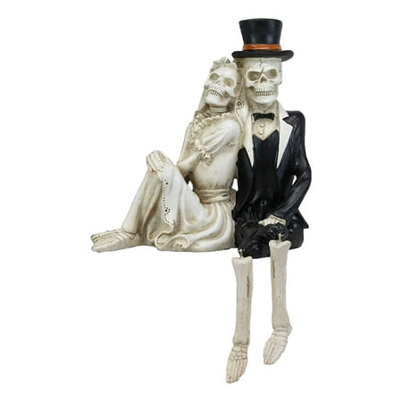 Ebros Day of The Dead Love Never Dies Barefoot Skeleton Couple Wedding Bride and Groom Shelf Sitters Figurine Dias De Los Muertos Romantic Getaway Lovers Skeletons Halloween Sculpture 8