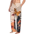 thumbnail image 6 of Gukieu Butterfly Floral Elegance Print Men's Home Trousers, Elastic Drawstring Home Pajamas Clothing Suitable for Adult Men-Small, 6 of 6