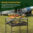 thumbnail image 4 of Adjustable Folding Camping Table with Roll-Up Top, Lightweight Portable Design with Carry Bag for Outdoor Trips, Picnics & Backyard Use (SMALL), 4 of 7
