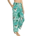 thumbnail image 2 of Fotbe Alapaca in Boho Women's Pajama Pants,Sleepwear Pants,Pj Bottoms Drawstring And Pockets-Large, 2 of 9