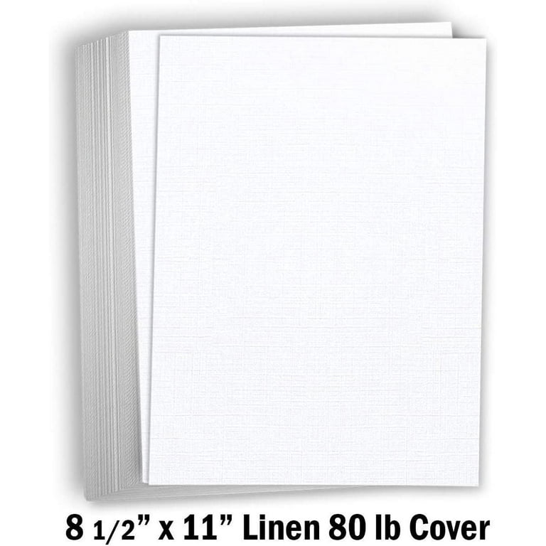 Wedding White Card Stock - 8 1/2 x 11 Gmund Colors Felt 89lb Cover