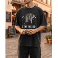 thumbnail image 4 of Stay Weird Funny Raccoon Meme Graphic Tee Unisex Tank Top Comfort Colors T-Shirt, 4 of 5
