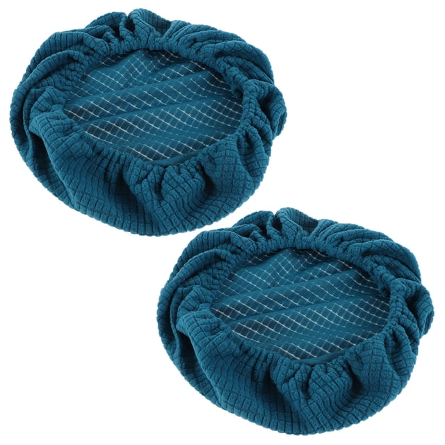 OUNONA 2Ud Fundas Para Sillas Redondas Color Azul Simple Y Para Hogar
