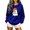 Blue, variant on Halloween Long Sleeve Crew Neck Sweatshirt For Women,Cute Sporty Ghost Holding a Barbell Funny Print Top, Casual Loose Comfortable Lightweight Halloween Pullover Blouse