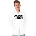 thumbnail image 3 of Fun Guy Fungi Mushroom Nerdy Geeky Zip Hoodie Sweatshirt Men Brisco Brands S, 3 of 6