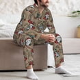 thumbnail image 7 of Fotbe Santa Claus cute Pattern Long Sleeve Pajama Set for Men,Sleepwear Set,2-piece Loungewear Set,Soft PJs Comfy Nightwear with Pockets-Medium, 7 of 7