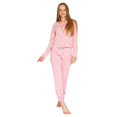thumbnail image 3 of Pijama Mujer Blusa Pantalón Estrellas Rosa Ligera Suave rosa EG Incógnita 660035, 3 of 6