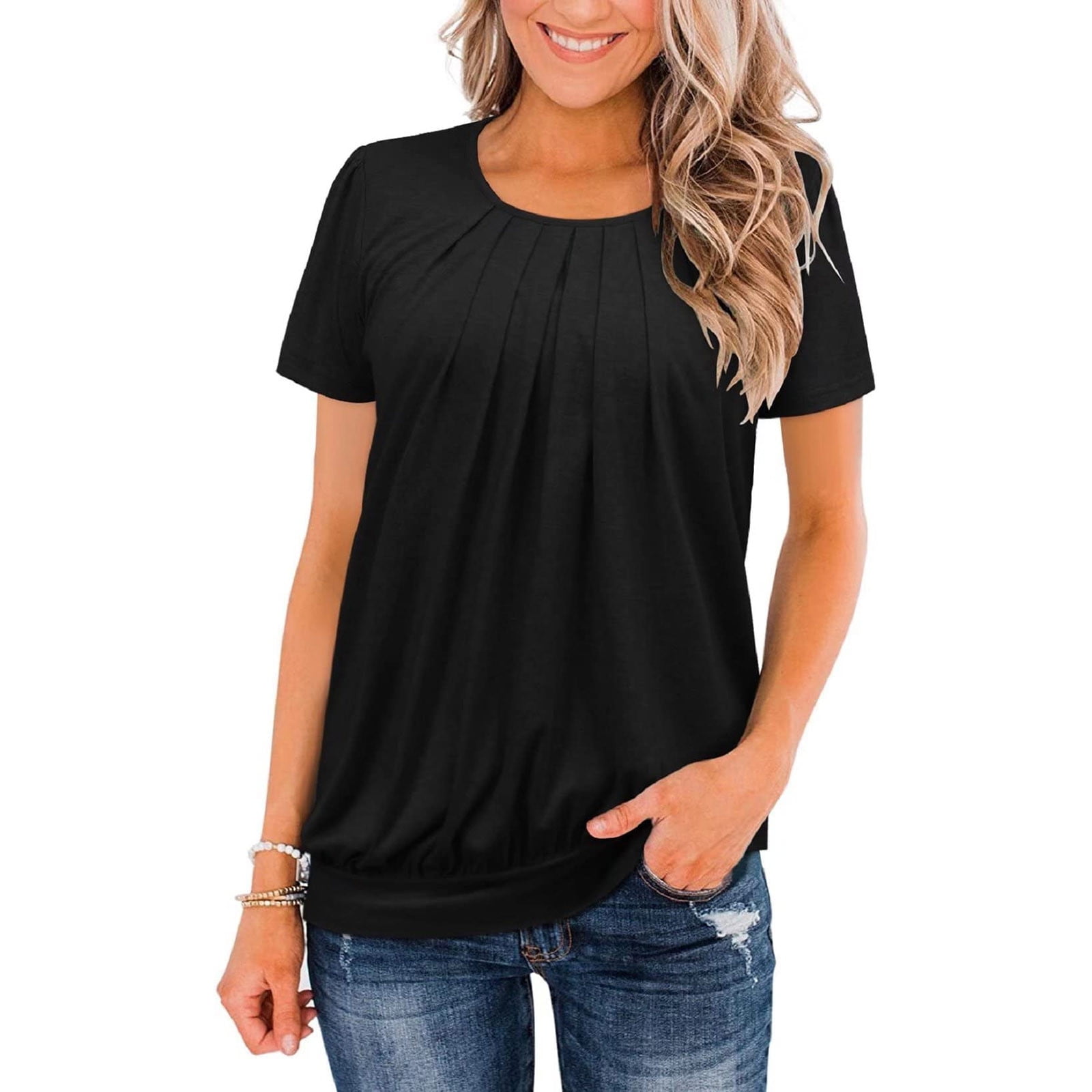 black tunic shirts for women