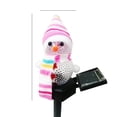 thumbnail image 3 of Snowman Outdoor Christmas Decorations Solar Snowman Garden Pile Decorative Metal Solar P-ath Pile For Outdoor Yard L-awn Decorations, 3 of 6