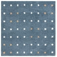 thumbnail image 2 of SAFAVIEH Calico Mattie Dot-Print Polyester Shag Area Rug, Blue/Ivory, 6'7" x 6'7" Square, 2 of 8