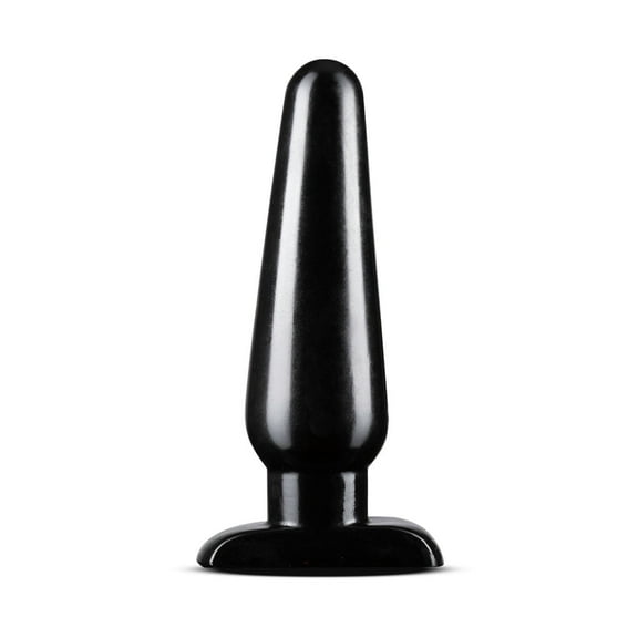 Eden PVC Tapered Anal Plug with Anchor Base, Black