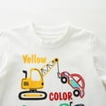 thumbnail image 4 of CUZIBR Child Stylish Boys Graphic Print O-Neck Short Sleeve T-Shirts Shorts Outfit Sets Casual Summer Two Piece Toddlers Kids Clothing Sets,White,2-3 Years, 4 of 6