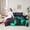 Purple Cyan, variant on Homewish Futuristic Game Console Twin Bedding Sets 7-Piece, Purple Cyan Honeycomb Bedding Comforter Set, Teens Kids Boys Girls Reversible Sheet Sets, Lightweight Room Decor