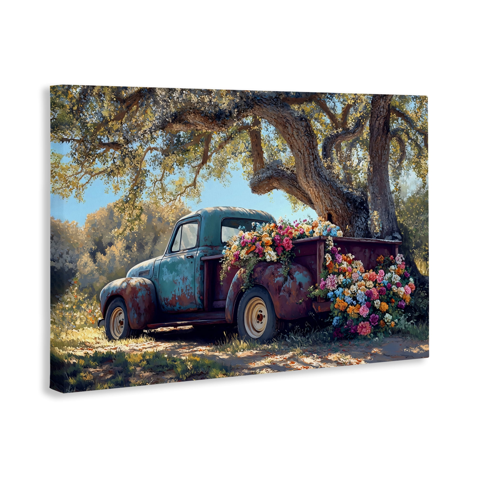 Stupell Industries Repurposed Truck Filled with Flowers Canvas Wall Art, design by Franklyn Gregory