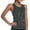 Dark Green, variant on Women's Cropped Printed Camisole Round Neck Vest Boho Dark Green S