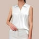 thumbnail image 2 of Camiseta sin mangas de color liso para mujer - Top informal holgado - Mezcla de poliéster y spandex - Versátil para combinar con otras prendas - Tallas S-XXL, 2 of 4