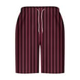 thumbnail image 4 of Kovlvoll Mens Shorts Summer Plus Size Fashion Striped Drawstring Elastic Waisted Beach Shorts with Pockets, 4 of 5