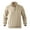 Khaki, variant on Men's Billowy Zip Sweatshirt Knitwear Comfy Chic Band Collar Sweater Business Casual Pullover Sweaters Elasthane Black Large