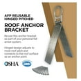 thumbnail image 2 of Fall Protection High Strength Alloy Steel Reusable Adjustable Hinged Pitched Roof Anchor Bracket w/Screws | Heavy-Duty D-Ring | Roofing Easy Install | OSHA & ANSI Rated, 2 of 8