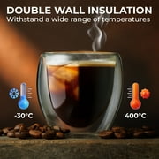 Small Glass Espresso Cups 3oz, Kaffe, Set of 2