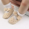 thumbnail image 3 of URMAGIC Baby Girls Princess Bowknot Soft Sole Cloth Crib Shoes Sneaker 0-18 Months, 3 of 8