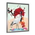thumbnail image 2 of Designart 'Koi Fish With Crane Bird' Farmhouse Framed Art Print, 2 of 4