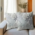 thumbnail image 5 of Nautical Coastal Pillow Covers 18x18 Inch Set of 2 Ocean Coral Seashell Starfish Throw Pillow Covers Summer Beach Outdoor Pillow Cases Cotton Linen Square Cushion Covers for Couch Bed Sofa Home Decor, 5 of 6