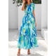 thumbnail image 3 of Vestido largo PRETTYGARDEN para mujer, bohemio, floral, azul, XXL, 3 of 9