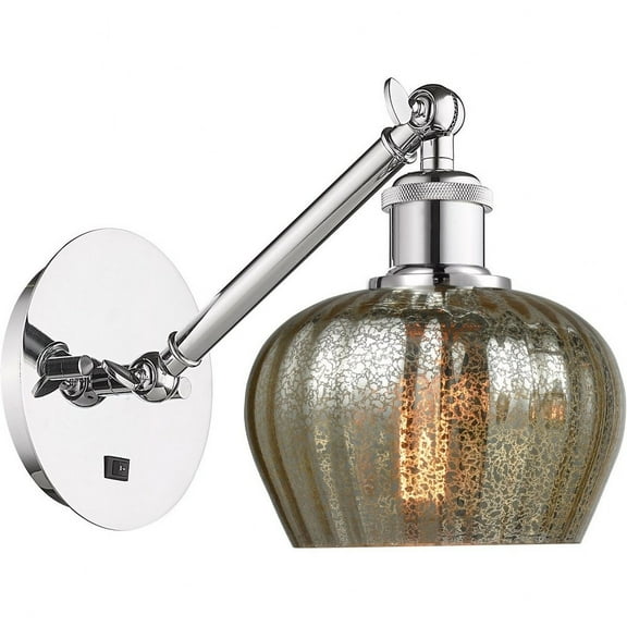 317-1W-PC-G96-LED-Innovations Lighting-Fenton - 1 Light Wall Sconce In Art Nouveau Style-9.88 Inches Tall and 6.5 Inches Wide Polished Chrome Mercury