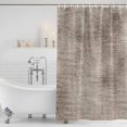 thumbnail image 2 of Brown Beige Shower Curtain Set - Small 36" x 72" Washable Bathtub Curtain with 12 Hooks, Farmhouse Linen Texture Waterproof Fabric Stall Shower Curtains for Bathroom/Bathtub Décor, 2 of 8