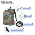 thumbnail image 3 of Rocae Round Mandala for Durable Canvas Backpack Leisure Large Bag Travel Rucksack Multi-function Backpack Small, 3 of 8