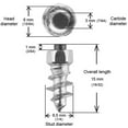 thumbnail image 2 of IGrip Maxi Grip Screw Studs, 15mm, 2 of 2