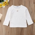 thumbnail image 3 of Toddler Baby Kids Girl Cotton Long Sleeve Solid Tee Tops T-Shirt Clothes, 3 of 6