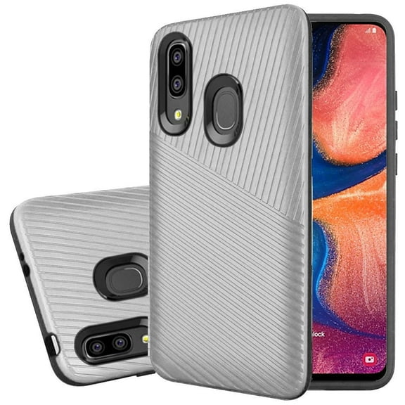 GSA Textured Embossed Lines Case for Samsung Galaxy A20/A50 - White