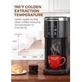 thumbnail image 4 of Single Serve Coffee Maker for K-Cup Pods & Ground Coffee 40 oz Water Tank Black, 4 of 7