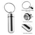 thumbnail image 5 of Silver Pill Medicine Box Case Holder Container Capsule Bottle Keyring Keychain, 5 of 5